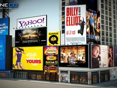 NYC Building W Downtown Hotel Low-poly 3D model