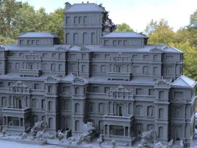 Massive Mansion Elizabethan 3D model