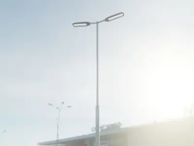 Street Light 11 version 7 5m with pole 2 Low-poly 3D model