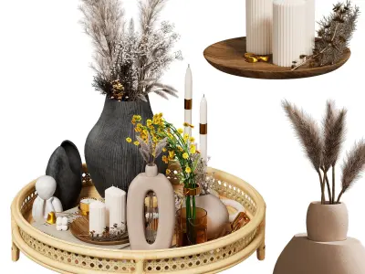 Decorative set 08 3D model 7