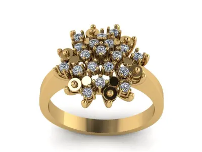 Diamond ring 3D print model