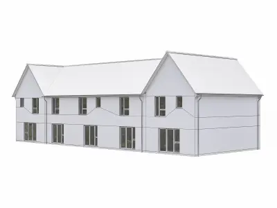 Neighborhood Houses P24 Low-poly 3D model