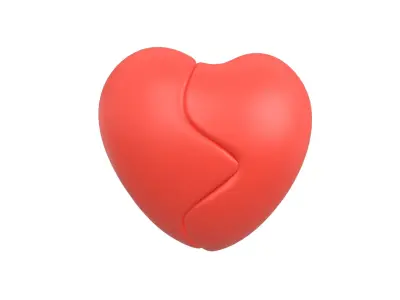 Broken Heart Pack 01 Low-poly 3D model