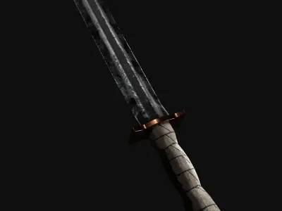 Collection of dungeon items PBR low-poly game ready Low-poly 3D model