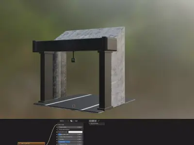 Tunnel Overpass Low-poly 3D model