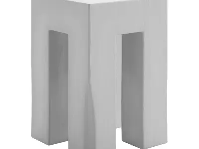 Side table with root tooth 3D model