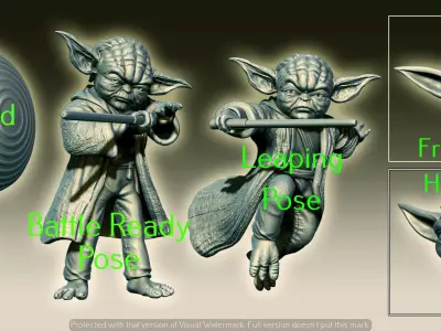 Little Green Friend Collection Miniature Legion Scale 3D print model