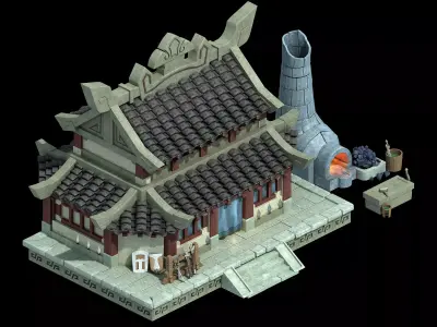 Peach Blossom Island - Blacksmith Shop 21 3D model