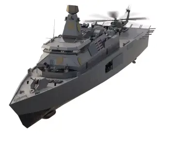 US NAVY STEALTH CORVETTE 3D model