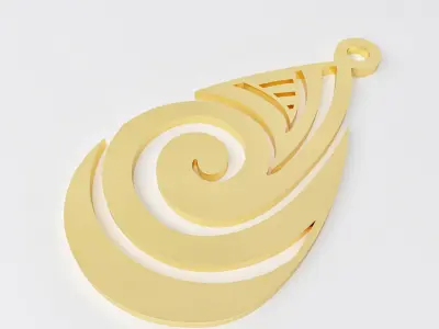 Maori pendant 8 3D print model
