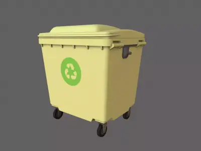 trash container Low-poly 3D model order