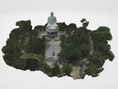 Long Son pagoda Free 3D model