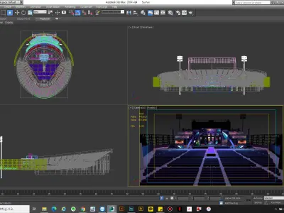 Concert stage design 3D model