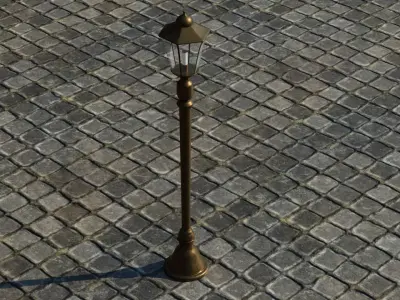 Street light Low-poly 3D model