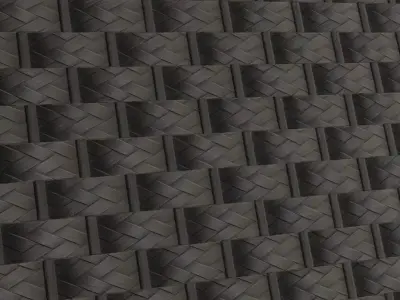 Tri-Axial Dark Woven Mesh PBR Seamless Texture