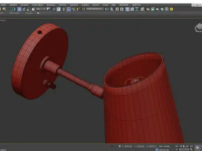 CYPRESS SMALL SCONCE Low-poly 3D model