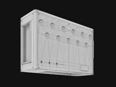 Sci-Fi air conditioner 05 3D model