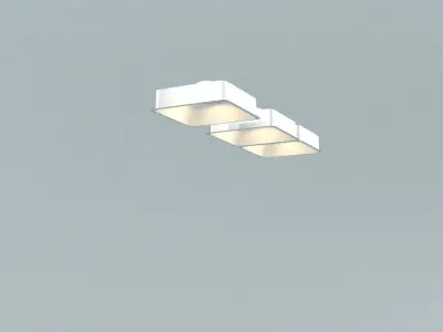 laos Square Recessed Ceiling Lamps Low-poly 3D model