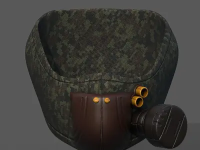 gas mask helmet scifi low poly 3d Low-poly 3D model
