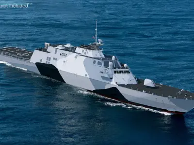  Littoral Combat Ship USS Freedom LCS-1 Rigged for Maya 