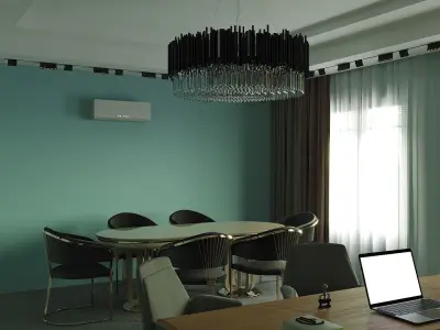 office interior Low-poly 3D model