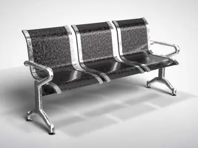 Waiting Chair Low-poly 3D model