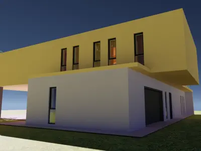 3D Model - Criss Cross House -Exterior only 3D model