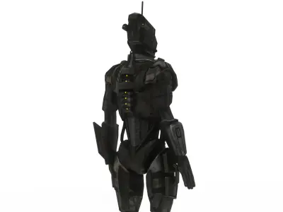 Atlas Combat Mech Sci-Fi Robot 3D Model Rigged Low-poly 3D model