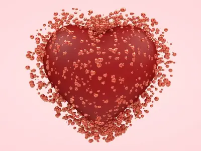 Lovely Hearts 3D model