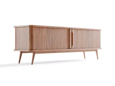 2-door sliding TV stand cabinet Wapong series 3D model