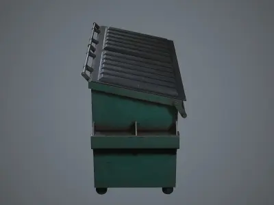 Dumpster Trash Can Bin Low-poly 3D model