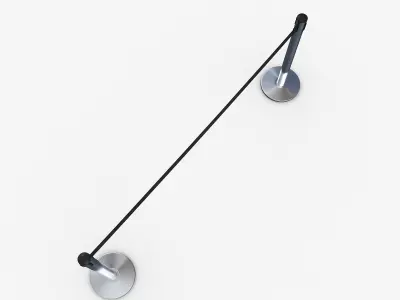 Airport Stanchions Metal Long 3D model