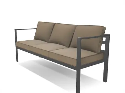 out bench sling fabric 016 Low-poly 3D model