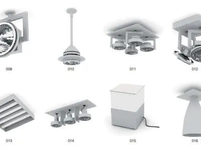 Collection Of lights 117 Models 3D model