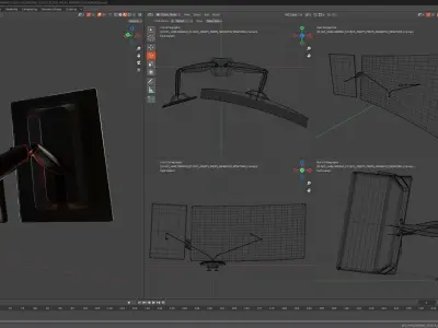 CYBERPUNK COLLECTION COMPUTER MONITORS Low-poly 3D model