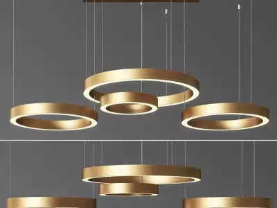 Circle Ring Chandelier 3D model