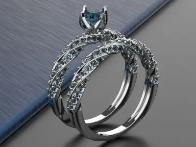 Spiral Solitaire Ring 3D print model purchase