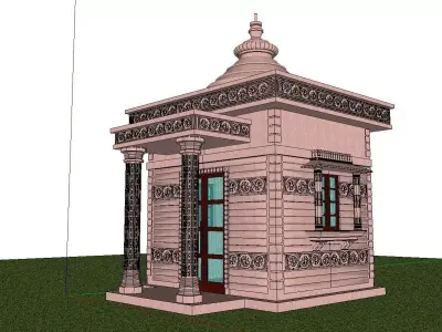 Architecture-Religion-God-Culture-Temple-0275 building with o... 3D model