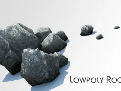 Rocks low poly asset Low-poly 3D model