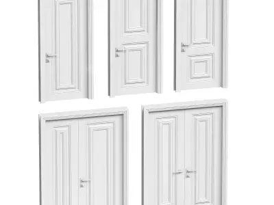 Set of classic doors v2 3D model