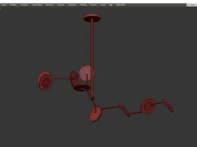 Arvid Modern LED Chandelier Low-poly 3D model