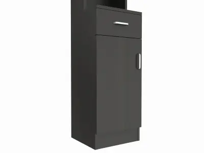 Makeup Wood Organizer Shelf with Drawer 3D model