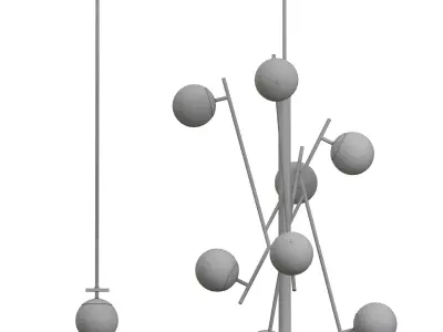 Alurria LED Foyer Chandelier 3D model