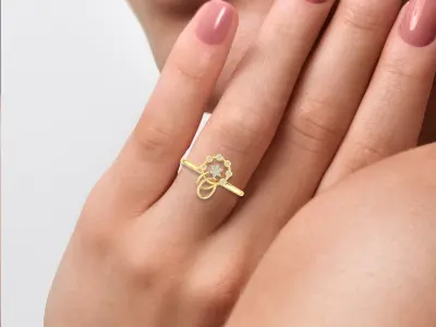 Ring Earrings Pendant Combo 3D print model