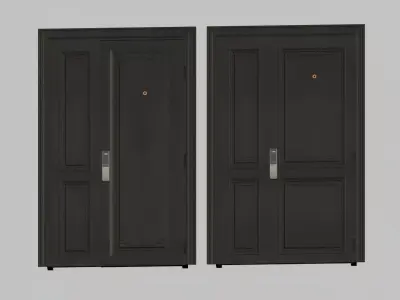 New Chinese-style double door 3D model