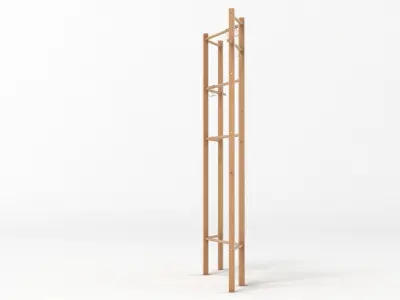Wooden Rack 3D model