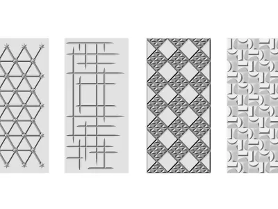 Decorative panels and doors for cnc engraving  3D print model