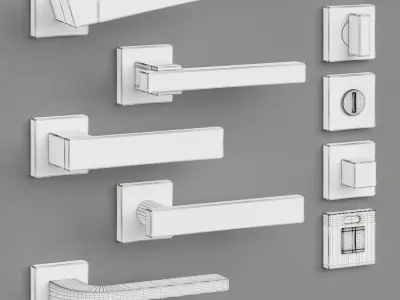 Olivari door handles set2 3D model