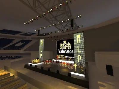 Coliseum adaptation for concert 3D model