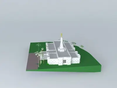 LDS.Temple Porto Alegre Brazil. Templo Mormon.102 nd. operati... Free 3D model